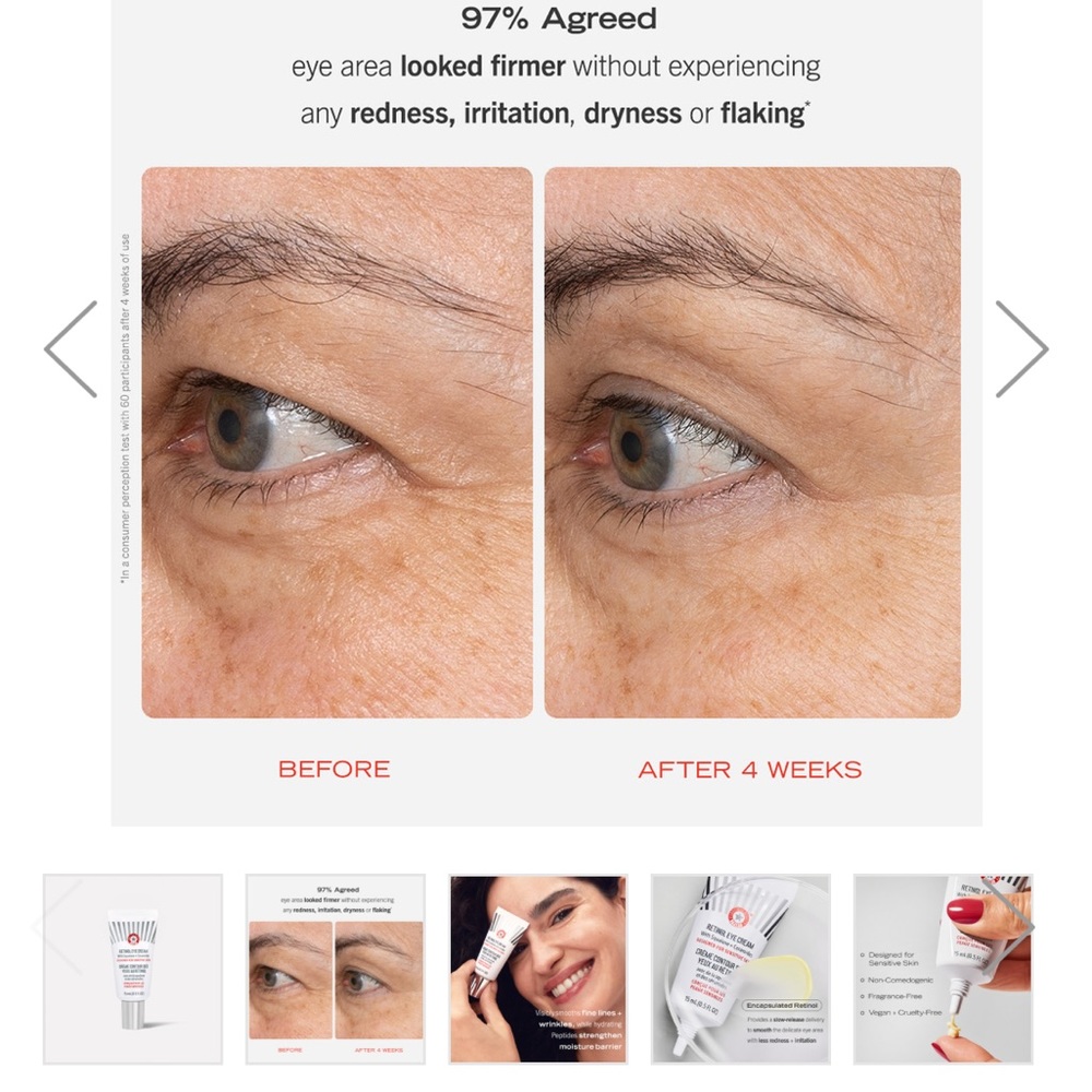 First Aid Beauty New Retinol Line- Eye Cream and Serum - Picture 7 of 13